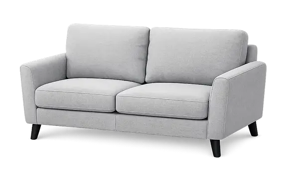 Gray 2-seater loveseat for couch cleaning