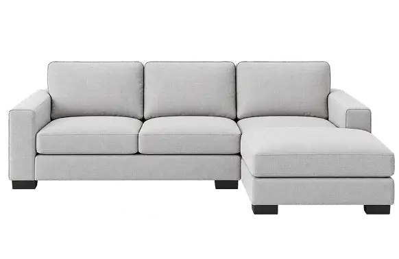 Gray 4-seater sectional couch with a chaise lounge