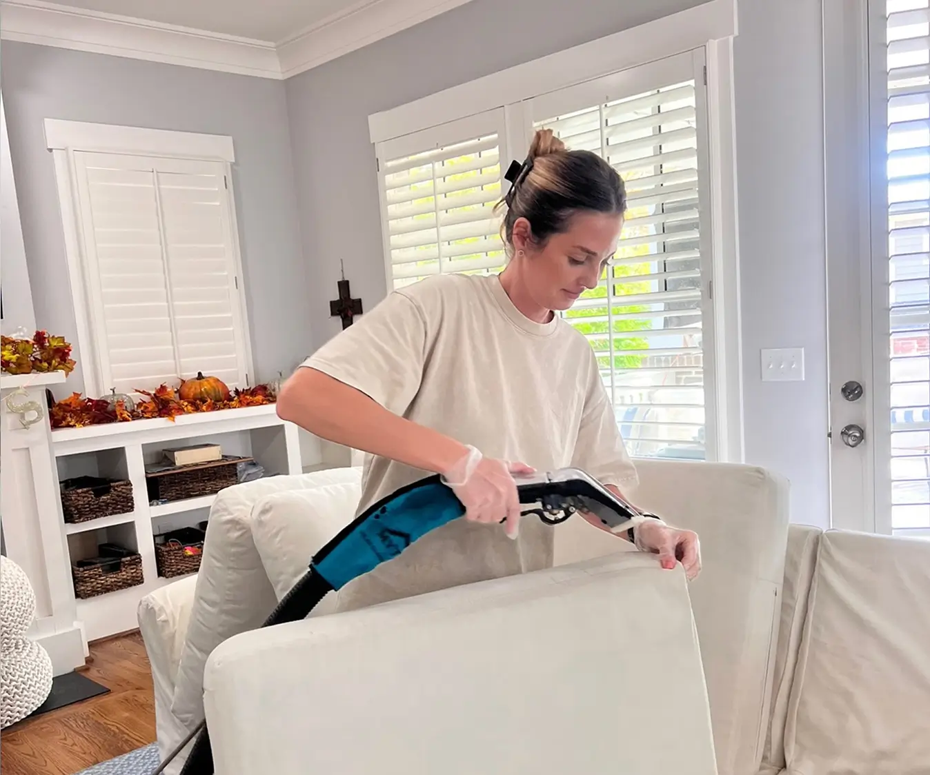 Professional couch cleaning in Dallas performed by trained upholstery cleaning specialists