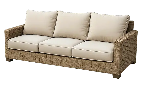 Patio couch cleaning in Dallas removing stains and dirt from outdoor upholstery fabric