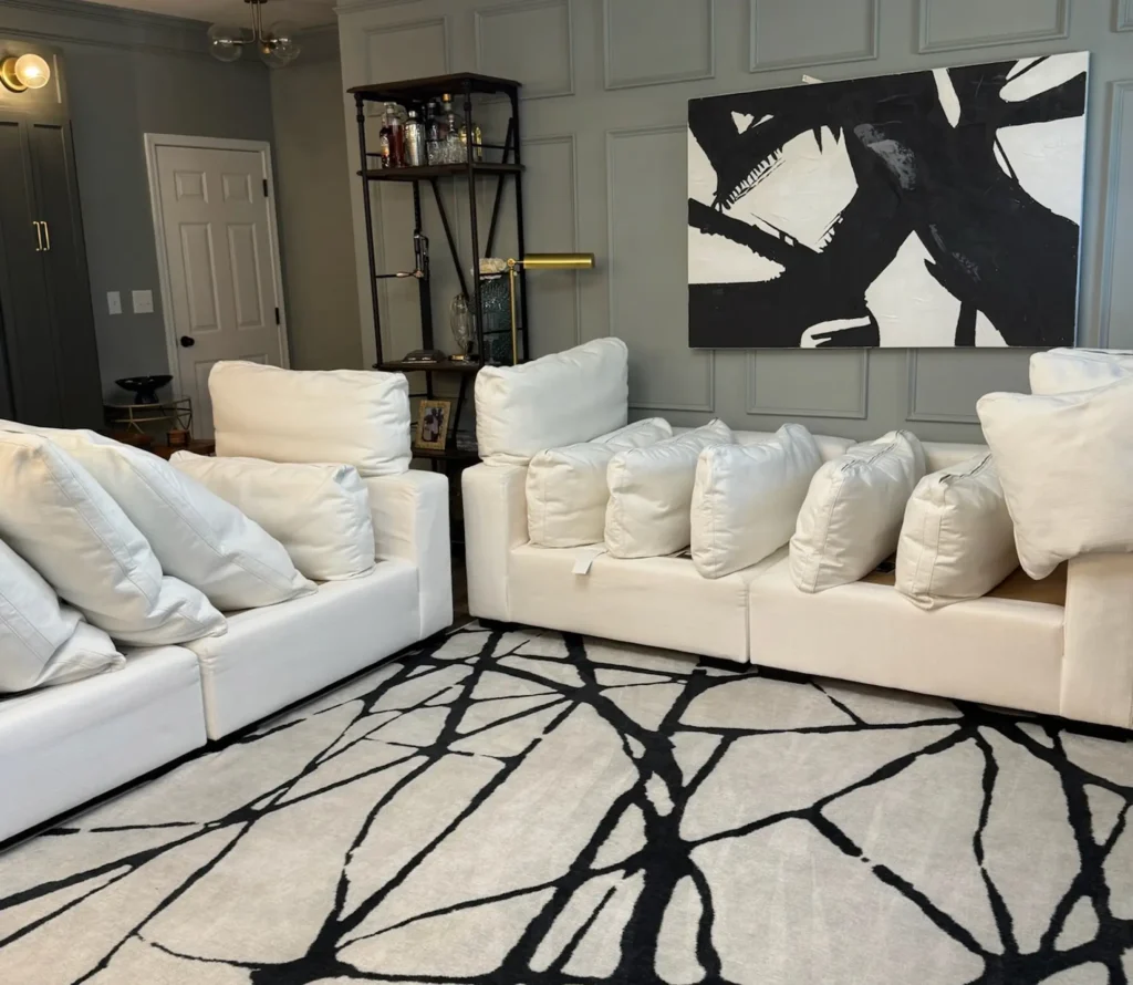 Sofa cleaning results in Dallas showing refreshed and stain-free upholstery