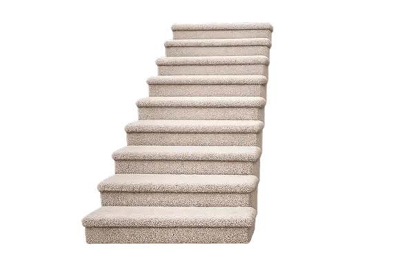 Stair carpet cleaning in Dallas removing heavy buildup from high traffic steps