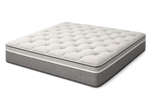 King-size pillow-top mattress with a gray base for mattress cleaning services
